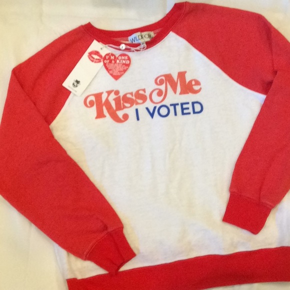 Wildfox Tops - Wildfox KISS ME I VOTED BNWT!